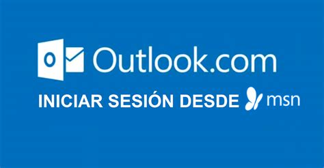 msn outlook iniciar sesión.